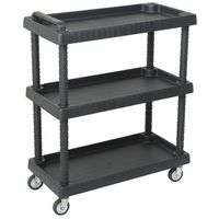 carro con ruedas de acero y estantes regulables 75 x 375 x 92 cm
