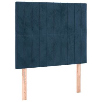 Pack 2 Uds Cabeceros Cama | Panel De Cabeceras De Terciopelo Azul Oscuro 100x5x78/88 Cm
