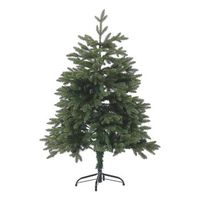 arbol de navidad artificial verde pvc base metalica 120 cm estilo tradicional huxley