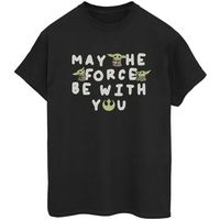 disney camiseta manga larga the mandalorian may the force be with you para mujer