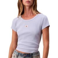 calvin klein jeans camiseta label 2x2 para mujer