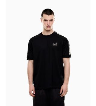 EA7 para hombre. 7M001395_AF16724 Camiseta Graphic Series Modern Fit negro (XS), Casual, Viscosa, Manga corta
