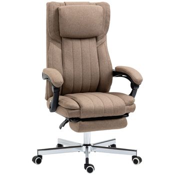 Silla de oficina 65x61x118 cm marrón
