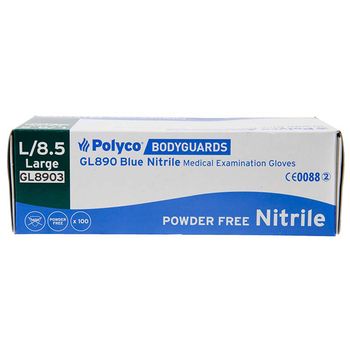 Box Of 100 Large P/Free Premium Nitrile Gloves Gl8903