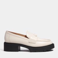coach leah leather loafers - uk 4