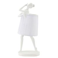 lampara bailarina de resina blanca cm 29x25x625
