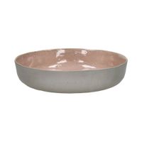 plato hondo de gres rosa