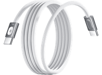 cable usb - baseus frostcore tipo-c a tipo-c 120 cm 100w carga inteligente ultrarrapida trenzado de nylon refrigeracion dual blanco moon