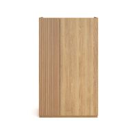 zapatero de melamina roble dorado puerta impresion vallado 122x70x35cm