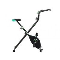 bicicleta estatica plegable con volante de inercia de 3 kg drumfit x-bike 3000 neo pantalla lcd resistencia magnetica variable sillin confort y agarres soporte para tablet y ruedas