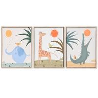 cuadro lienzo poliester 30x3x40 animal 3d 3 surt
