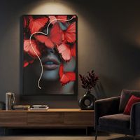 pintura sobre lienzo con leds 60x35x90 cm