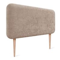 dhome cabecero tapizado en lana liso con patas redondeado para pared acusticos cabeceros absorbentes cabezal cama dormitorio marron claro 100cm
