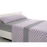 juego de sabanas de coralina happy - 4 piezas - cama 180 - lila - disponible en varios tamanos y colores
