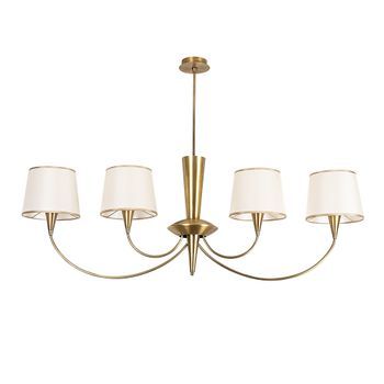 Lámpara De Techo Pardo-3021 Oro Cobrizo Metal Tela 118x20x83 Cm