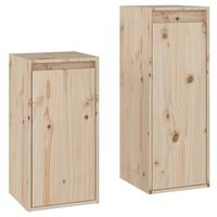 muebles para tv 2 piezas madera maciza de pino vidaxl