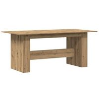 mesa de comedor madera ingenieria roble artisan 180x90x76 cm vidaxl
