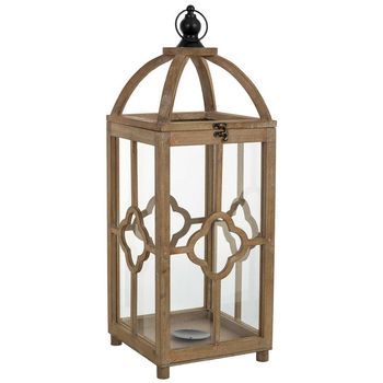 Farol De Madera 23x23x63h Cm