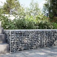 cesta de gaviones  gavion para piedras  gavion decorativo con cubierta hierro galvanizado 100x100x50 cm cfw643917