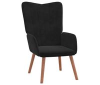 vidaxl sillon de relax de terciopelo negro