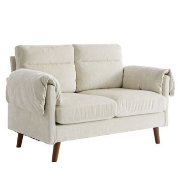 Sofá Compacto 2 Plazas Chenilla Urban Meuble 70x124x85cm - Beige
