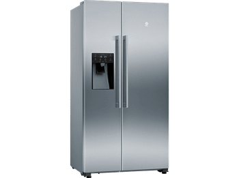 Frigorífico americano - Balay 3FAE494XE, No Frost, 178.7 cm, 562 l, Ancho especial 90 Cajón BigBox, Inox