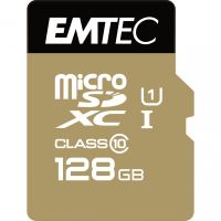 emtec elite gold memoria microsdxc 128gb uhs-i clase 10  adaptador sd