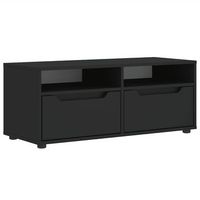 mueble tv  mueble de salon  mesa de tv visnes negro 100x40x38 cm madera de ingenieria