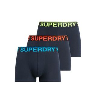 Superdry para hombre. M3110450B Pack de 3 Bóxers (XL), Homewear, Algodón, Marino