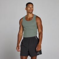 camiseta de tirantes acanalada muscle fit lift para hombre de mp - gris metalico - m