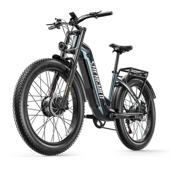 Bicicleta eléctrica para adultos Shengmilo S700 Pro, con dos motores, batería de 48V25AH, bici eléctrica urbana, fat bike eléctrica 26 pulgadas, bicicleta eléctrica de montaña.