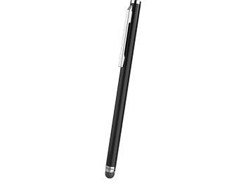 Lápiz óptico - Hama 00125106, Para tablets y smartphones, Punta tacto suave, Con clip, Negro