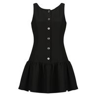 michael michael kors vestido btn fnt drop waist mini para mujer