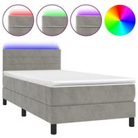 cama tapizada 203x100x88 cm espuma - gris
