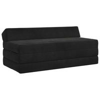 sofa cama plegable negro 120 x 60 x 49 cm tela vidaxl