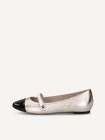 caprice ballerina gold made of leather with block heel size 41