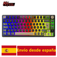 royal kludge rk m75 teclado mecanico inalambrico espanol de 81 teclas con retroiluminacion rgb intercambiable en caliente tri-modo para gamers pbt