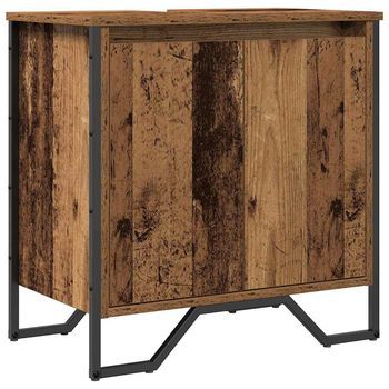 Gabinete De Lavabo Para Baño Madera Vieja 60 X 35 X 60 Cm Vidaxl