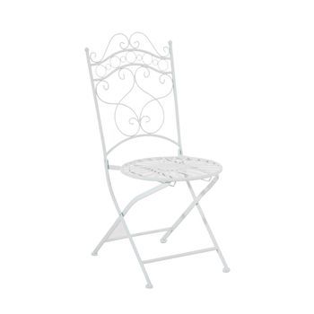 Silla De Jardín Plegable Indra Metal Blanco 50x40x92 Cm Clp