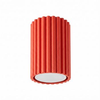 Plafone rojo aluminio alt. 10 cm