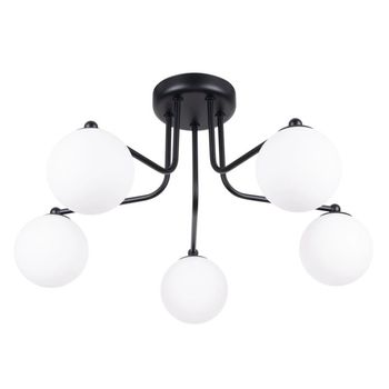 Lámpara cumo negro, 5 luces