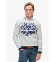 superdry para hombre m2013716a sudadera lo-fi outdoors graphic crew gris l casual algodon organico sostenible