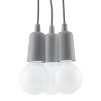 lampara colgante tina gris 3 luces