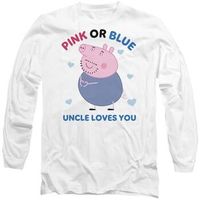 dessins animes camiseta manga larga pink or blue uncle pig loves you para mujer