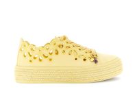 zapatillas con cordones en tejido perforado yellow