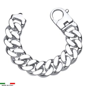 Pulsera barbada de plata 925 23mm