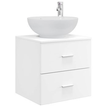 Vanidad Con Lavabo De Pared Blanco 49,5 X 44,5 X 66,5 Cm Vidaxl
