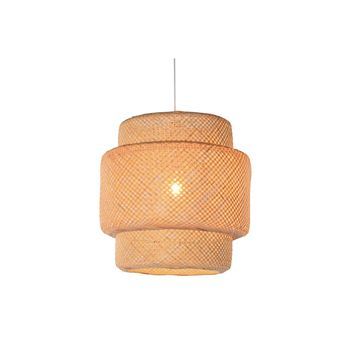 Lampara Techo Bambu 50x50x55 Natural Marron Claro
