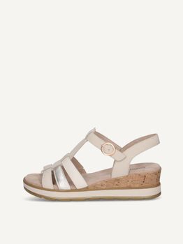 CAPRICE Heeled sandal, white, made of Leather without heel, Size 37