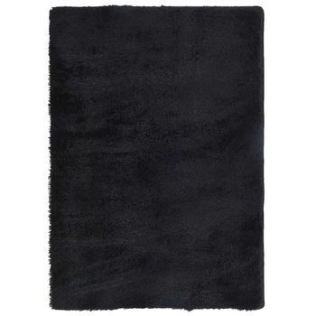 Alfombra Peluda De Pelo Largo Navarra Negra 240x340cm Poliéster Vidaxl